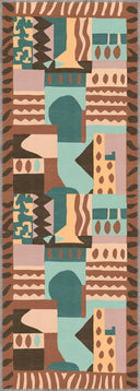 Avant-garde Brown Geometric Rug