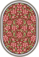 Wild Rose Red Floral Rug