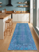 Alfombra moderna turquesa Spring Distressed