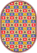 Alfombra Colorful Motifs Multicolor Kilim