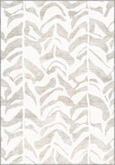 Alfombra moderna crema Leaf Shadow