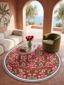 Alfombra Wild Rose floral roja