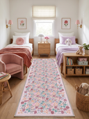 Alfombra infantil rosa Stroll in the Meadow