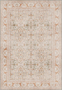 Alfombra clásica Palace Garden crema con borde