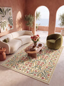 Alfombra floral crema Royal Garden