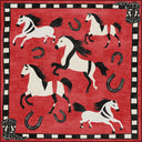 Alfombra de estampado animal Red Horses