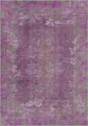 Alfombra moderna morada Spring Distressed