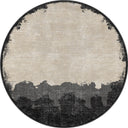 Alfombra moderna negra y beige Coal Hills