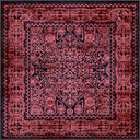 Alfombra clásica Ruby Passion Embroidery rosa empolvado con borde