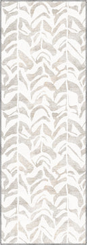 Alfombra moderna crema Leaf Shadow