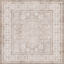 Ruby Passion Embroidery Beige Classic Bordered Rug