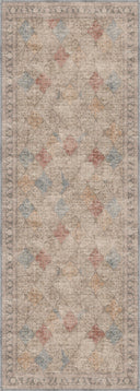 Alfombra vintage beige Ancient Sunburst