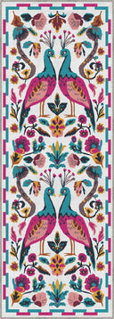 Colorful Peacock Animal Print Rug