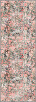 Alfombra Tropical Garden rosa de estampado animal