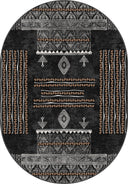 Oba Black Kilim Rug