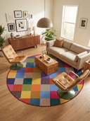 Alfombra moderna Rainbow Checkerboard