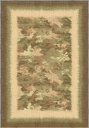 Alfombra moderna con borde verde Camouflage
