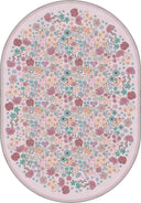 Stroll in the Meadow Pink Kids Room Rug