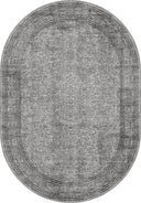 Alfombra clásica gris con borde Tale