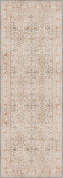 Alfombra clásica Palace Garden crema con borde