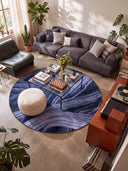 Alfombra moderna azul Ancient Juniper