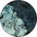 Alfombra abstracta azul Ebru
