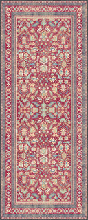 Alfombra clásica con borde Fuchsia Garden