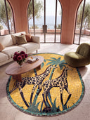 Alfombra de estampado animal Giraffe Garden