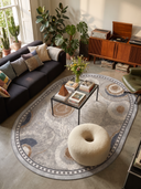 Alfombra moderna con borde gris Ringed Agate