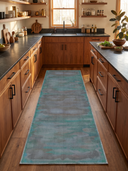 Misty Desert Turquoise Modern Rug