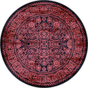 Alfombra clásica Ruby Passion Embroidery rosa empolvado con borde