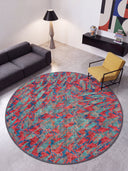 Alfombra moderna de estampado animal rojo Sparrow