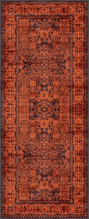 Alfombra clásica Ruby Passion con borde rojo