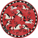Alfombra de estampado animal Red Horses