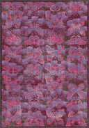 Alfombra moderna de estampado animal rosa Monark