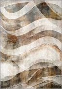 Alfombra moderna beige Sand Wave