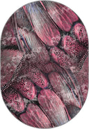 Alfombra de estampado animal rosa Butterfly Wings