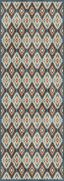 Alfombra Kilim Ikat azul marino