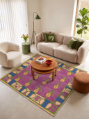 Alfombra floral rosa Talisman