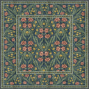 Alfombra floral verde Royal Garden