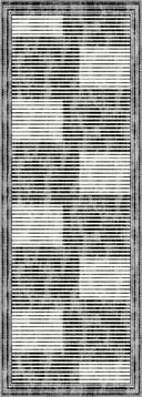 Linear Rhythms Black and White Geometric Rug
