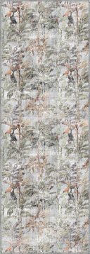 Alfombra de estampado animal gris Tropical Garden