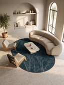 Alfombra moderna Night Sky Dome turquesa