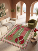 Alfombra de estampado animal Red Lobsters