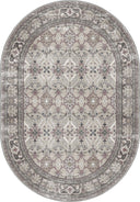 Alfombra clásica Memoir gris con borde
