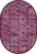 Alfombra moderna de estampado animal rosa Monark