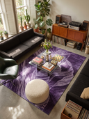 Alfombra moderna morada Layers