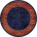 Alfombra clásica bordeada Ruby Passion azul marino