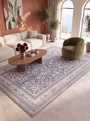 Night Afshani Blue Classic Bordered Rug