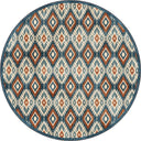 Alfombra Kilim Ikat azul marino